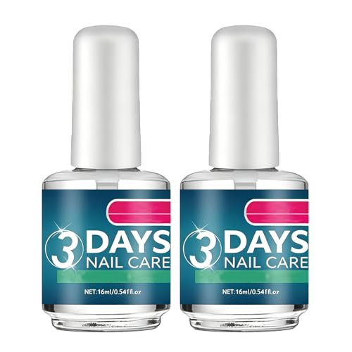 3 Days Nail Care - 2PCS Nails Strengthener for Weak and Damaged Nails - Nail Care Oil with Keratin Amino Acid Formula - Daily Strengthening Nourishment Nail Growth Oil Clear Finish