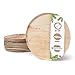 BIOZOYG Palmware Jednorazowe talerze do pizzy I Naczynia na raz Naczynia imprezowe z liscia palmowego I 100 x Deska do pizzy okragla 25 cm, plaska, z rantem I Naczynia jednorazowe z lisci palmowych biodegradowalne do kompostowania