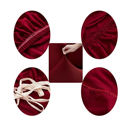 Housse de chaise en polyester extensible et canapé solide pour salon - 5