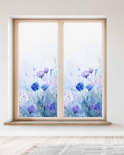 Película Decorativa para Ventanas Azul y Púrpura 23.6"x59" miniatura 1