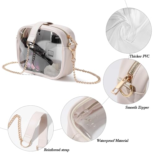 Image of TOBVZOO Clear Bag Stadium Approved, Crossbody Transparent Bag for Concerts Sports Events, Purses for Men & Women