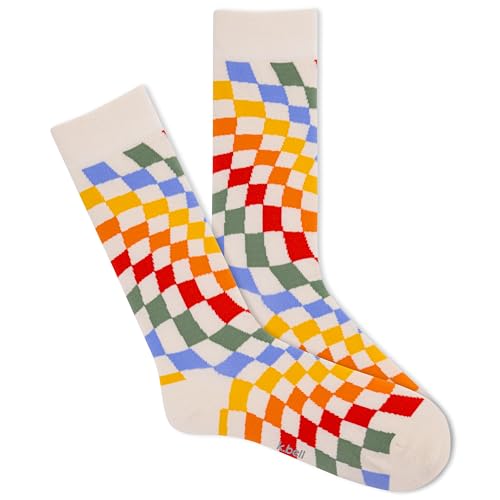 K. Bell Men's Fun Patterns & Designs Crew Socks-1 Pairs-Cool & Classic Novelty Gifts