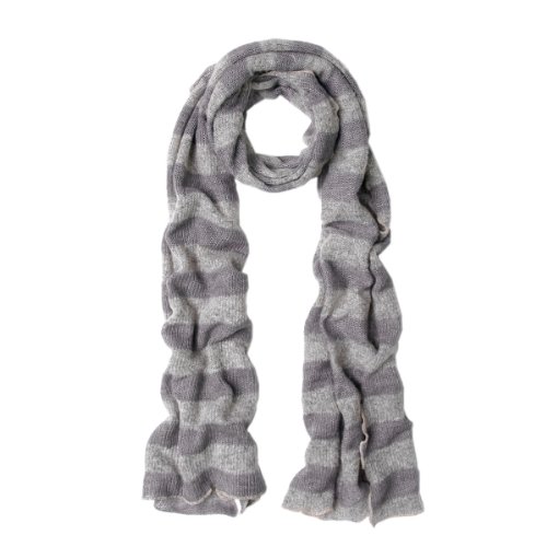 TrendsBlue Premium Long Soft Knit Striped Scarf
