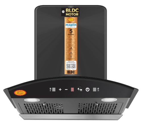 Image of Coral BLDC 60 cm Auto Clean Wall Mounted Black 1800 CMH Chimney