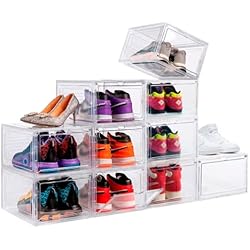 Amazon Cajones Para Zapatos PAIDE P Organizador Zapatos Pack 10. Cajones de Almacenaje de Calzado, Expositor para Zapatillas y Sneakers (Transparente)