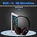 MONODEAL Active Noise Cancelling Wired/Wireless Bluetooth Headphones, Foldable Over The Ear Headset,Soft Memory-Protein Earmuffs,Hi-Fi Stereo Headset for PC/Cell Phones/TV Travel Work Daily Use