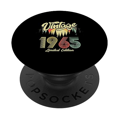 Regalos retro de cumpleaños vintage de 1965 para hombres y mujeres de los años 70 y 80 PopSockets PopGrip Intercambiable