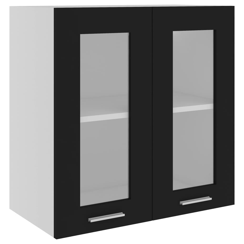 vidaXL Vitrine Suspendue Lyon Noir 60 x 31 x 60 cm Bois d'ingénierie
