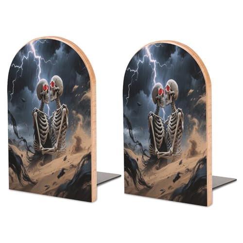 Sujetalibros de calavera resistente y económico con base metálica universal 2