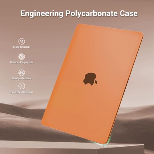 Image of MOSISO Compatible with MacBook Air 15 inch Case M5 M4 M3 M2, Cosmic Orange | Ultra Thin Hard Case,Precision Color & Anti-Fingerprint -Compatible with MacBook Air 15.3 inch A3241 A3114 A2941 2026-2023