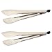Premium Silicone Kitchen Tongs 2 Pack 9' & 12' Inch Black For Cooking, Grill, Barbecue BBQ, Fish, Baking, Toast Coockware Black with Extra Grip by Depot Globe