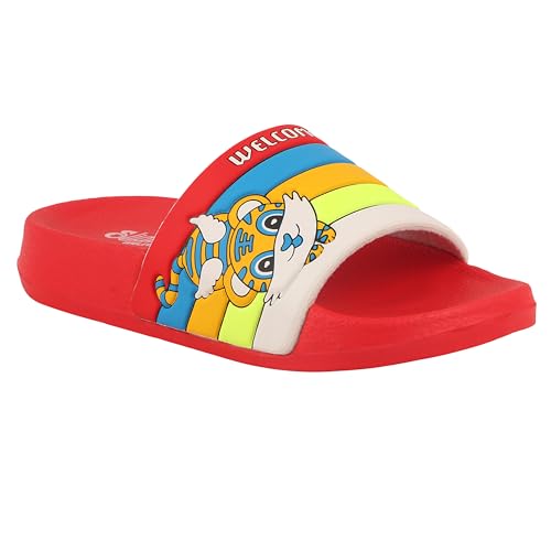 Image of WELCOME Unisex-Child Kids Flip-Flop Soft Comfortable Indoor & Outdoor Slippers Stylish Non-Slip Slide Home Casual Chappals For Boys & Girls
