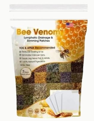 Indiana Huda Bee Venom Lymphatic Drainage and Slimming Patches, 10 Pieces, Natural Formula for Reducing Swelling and Fat-image-12