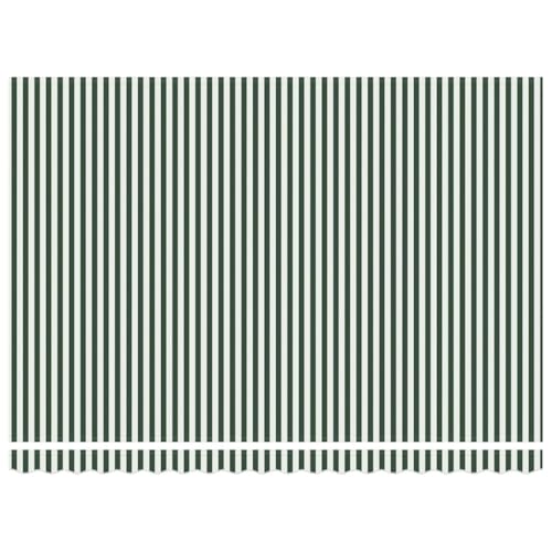 Housse pour auvent extérieur avec volant polyester vert blanc