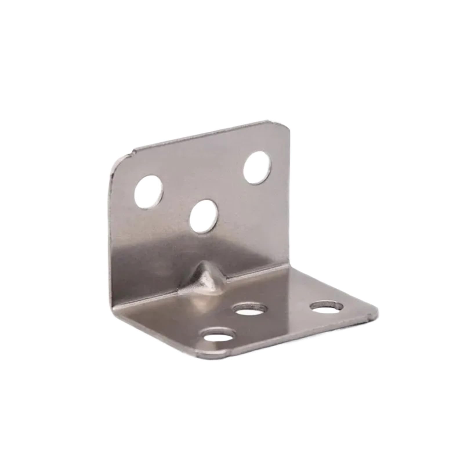 Cidegoo One Color Corner Code 20Pcs Stainless Steel L-Shaped Corner Code 90 Degree Laminated Furniture Plate Hardware Right Angle Bracket Cabinets Small