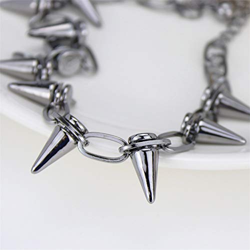 image for COLORFUL BLING Spike Chokers Goth Necklaces Mens Chain Choker Collar P