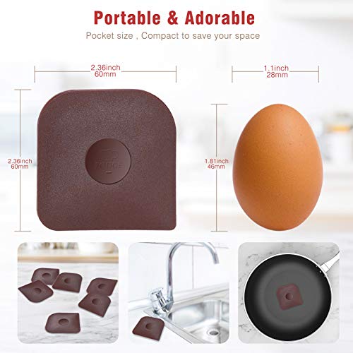 image for Dryo Pan Scrapers Plastic, 6 Pack Pan Cleaner Tools,Durable Pot Scrape