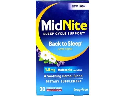 Midnite Sleep Aid for Occasional Sleeplessness, 30 Chewable Cherry Tablets Each (Value Pack of 4) - Image 3