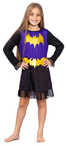DC Comics Girls' Big Batgirl Dc Hero Long Sleeve Dorm with Cape
