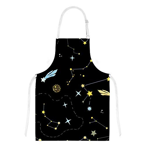 Tablier de cuisine élégant motif feuille de palmier rouge