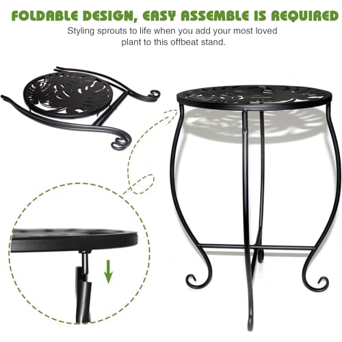 Support pour fleurs en métal pour jardin et balcon - 8