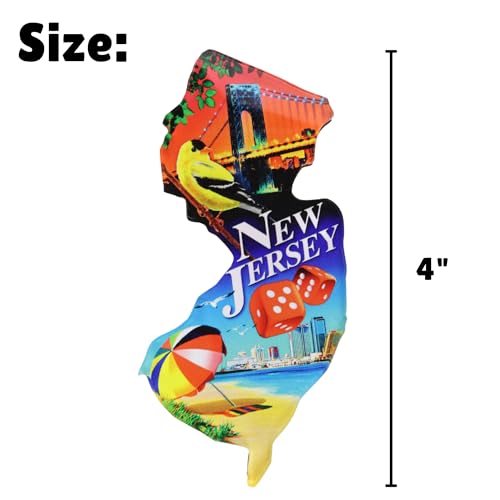 Imán Acrílico Forma Estado New Jersey 4 x 2 pulgadas miniatura 5