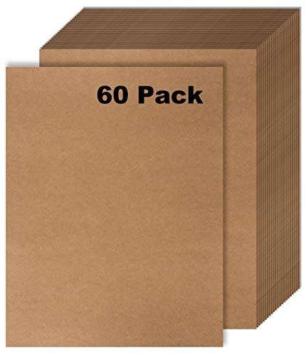 60 Kraft Paper - Brown Stationery Paper - Brown Craft Paper for Arts and Craft, Drawing, D.I.Y. Projects- Letter Size Kraft Paper - Laser & Inkjet Printer Compatible - 8.5 x 11 Inches