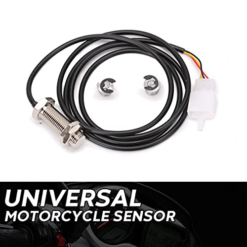 Miniatura 7 de ELING Velocímetro universal 123.7 mih 10000 rpm, medidor de nivel de combustible para motocicleta con chapado de hierro (medidor de