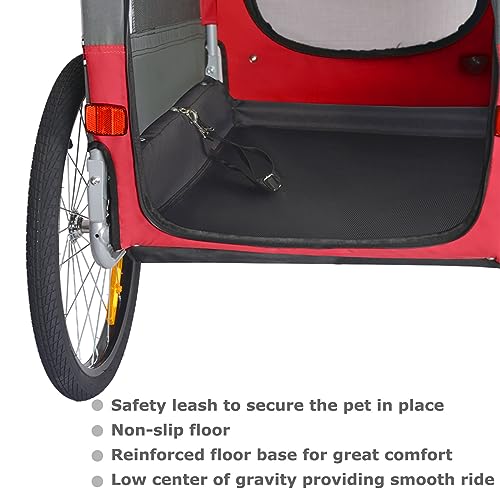 Tiggo VS Pets Medium Hundeanhänger & Buggy 2in1 Fahrradanhänger Hundebuggy Jogger 80204 (ROT)