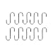 Ikea 800.726.44 Bygel S-hook, silver color (10-pack)