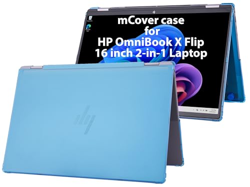 Funda HP OmniBook X Flip 16 mCover rígida translúcida para portátil 2 en 1 de 16 pulgadas color aqua