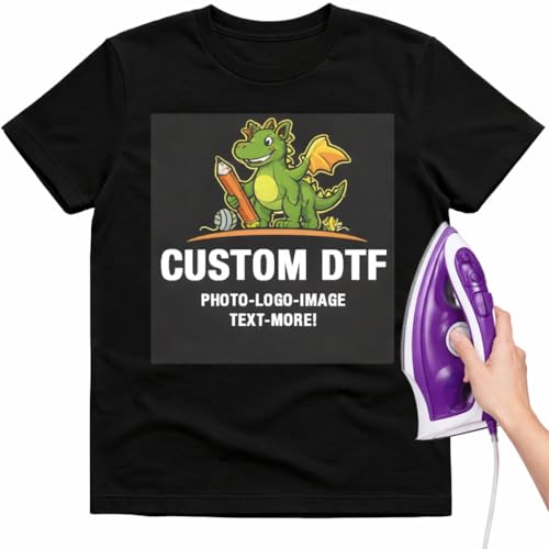 Premium Custom DTF Transfer Prints Personalized Text & Photo Designs by Size Ready-to-Press Gang Sheets Iron-On Application (DTF Transfer Sheets)