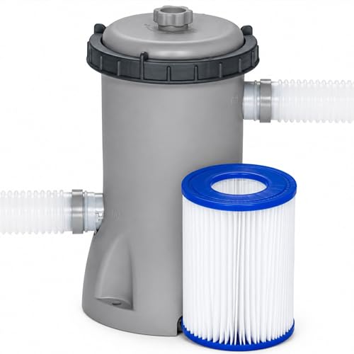 Bestway 530gal Flowclear Filter Pump Above Ground Pool Cleaner for 1 100L14 300L Pools Includes Replaceable Cartridge 480gal/h System Flow Rate