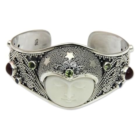 NOVICA Handmade Sterling Silver Cuff Bracelet Cover