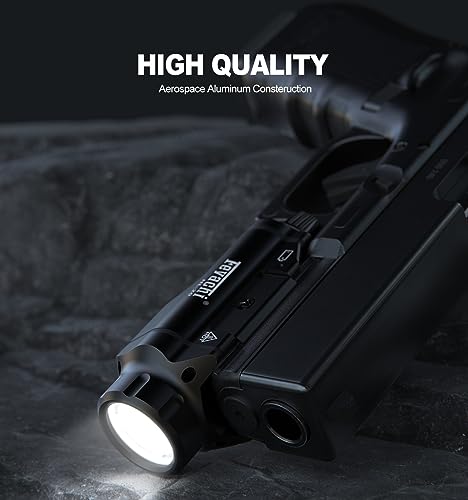 Feyachi HL-20 Pistol Light 1500 Lumen Upgrade LED Weapon Light Compact Rail Mounted Handgun Tactical Flashlight Rail Locating Keys for Picatinny, Black by Feyachi - Image 6