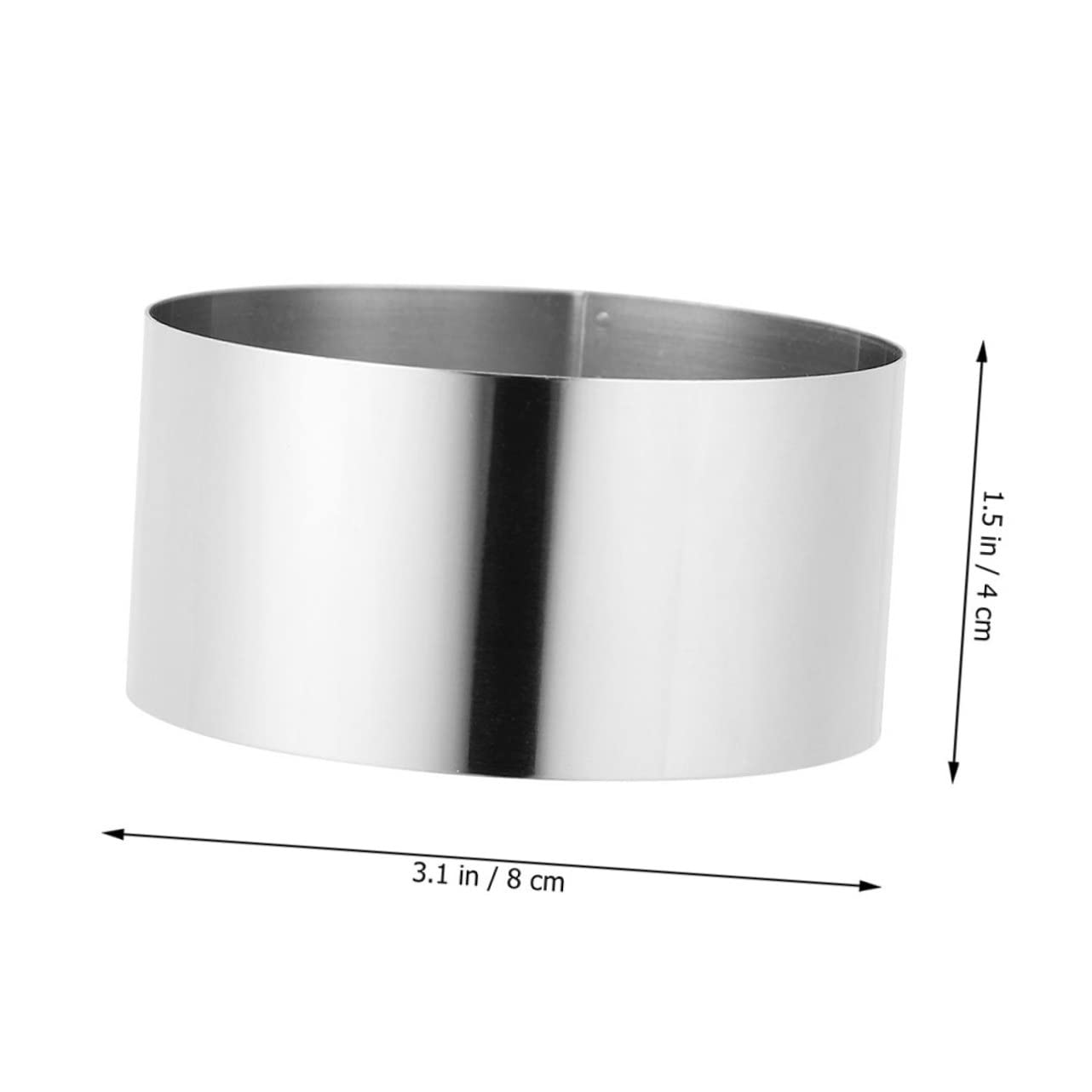 Stainless Steel Dough Molds 4pcs for Mousse and Cake