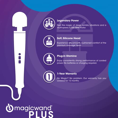 Authentic Magic Wand Massager Plus Hv-265 – Vibrator, Plug-In Variable-Speed With Flexible Neck, Soft Silicone Head And Ultra-Powerful Motor For Deep, Rumbling, Muscle Relaxing Vibrations #TOP3