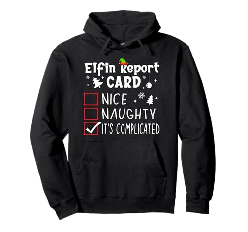 Funny Matching Couple Christmas Nice Naughty Funny Xmas List Pullover Hoodie