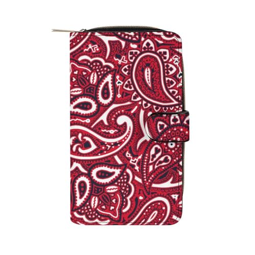 Portefeuille multifonctionnel en cuir rouge pour ne plus perdre vos cartes