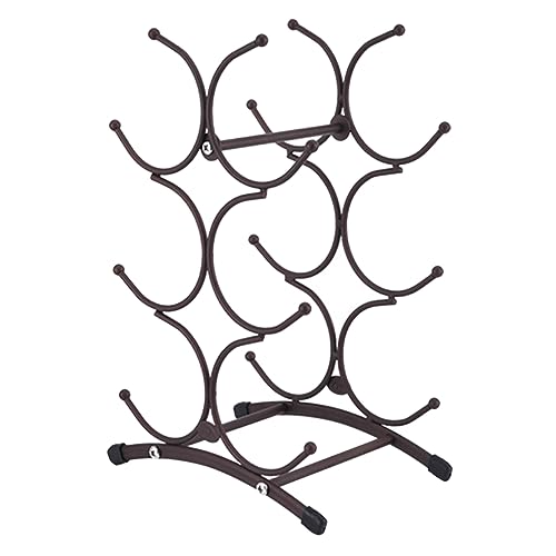 Soporte vintage de hierro para botellas de vino miniatura 1