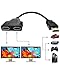 MDLSDE HDMI Splitter Adapter, 1080P HDMI Stecker auf Dual Buchse 1 auf 2 Wege Kabel Splitter Adapterkabel für HDTV LED LCD Monitor und Projektoren Unterstützt Gleichzeitige Anzeige Zwei Geräten