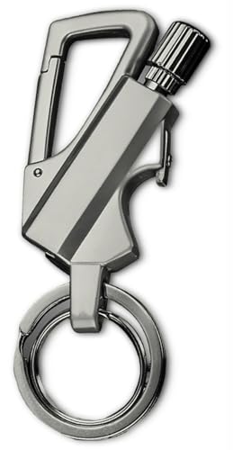 YOOJ Permanent Match Lighter Lighter Keychain with Bottle Opener for Man Portable Lightweight Survival Lighters for Barbecue Camping trip Party Hiking (Silver)