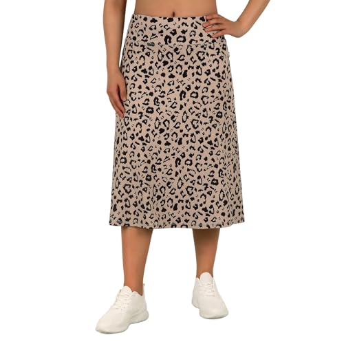 ANIVIVO Women's Midi Length Skorts Skirts with Pockets Modest Skirts 28" Long Knee Length Athletic Skorts