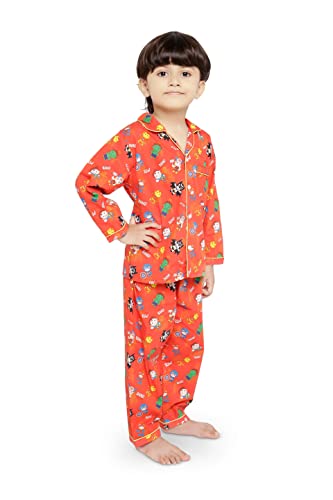 Image of Boy's & Girl's Cotton Printed Night Suit Set Pack of 1
