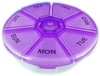 Miniatura 3 de Juego de 2One a Day7Día redonda de plástico píldora caja