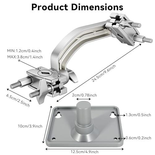 RANMING Electronic Module Mounting Plate with Clamp Electronic Drum Module Mount Holder for Electronic Controller Multi-Pad Drum Pads Drum Set Cymbal Stand