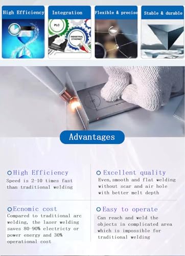 Máquina de solda, limpeza e corte a laser portátil de 1500-3000W 3 em 1 para metais 220/380V com ali
