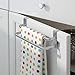 mDesign Over-the-Cabinet Kitchen Dish Towel Holder with Two Bars - 9