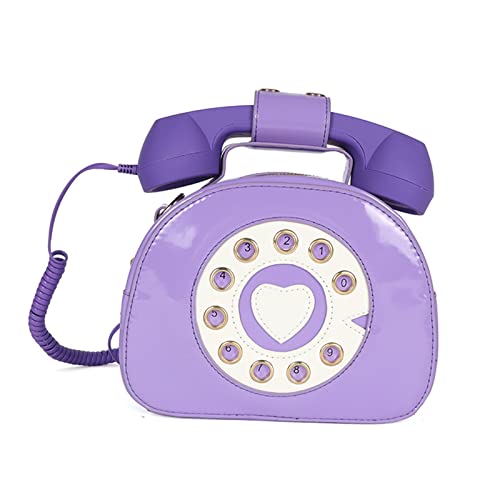 Yitengteng Women's Shoulder Bag,novelty Telephone Purse Simulation Rotary Phone Messenger Bag