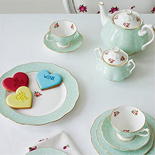 Royal Albert Polka Rose Teacup & Saucer Set - Thumbnail 4